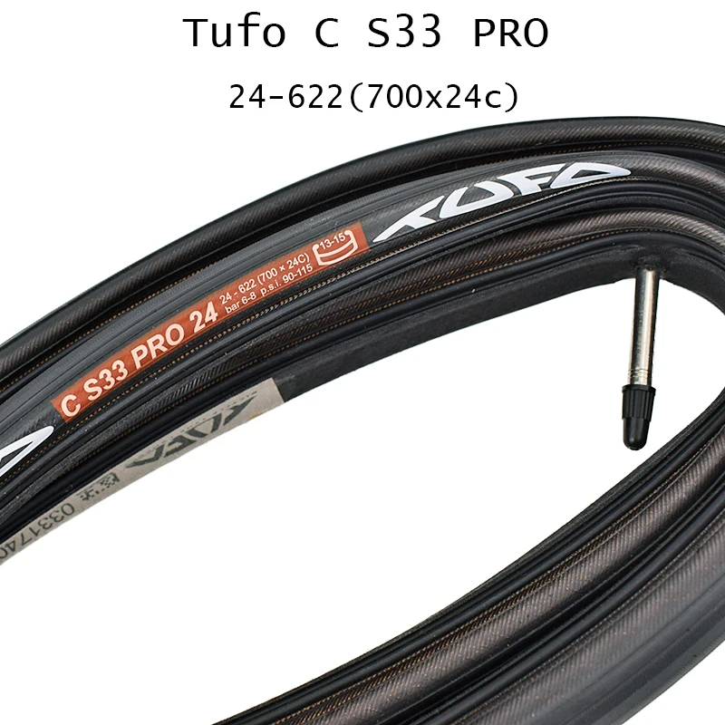 Pneumatico TUFO C S33 PRO Road Bike tubolare copertoncino 24 622(700x24c)  90 115psi pneumatico per bicicletta pneumatico ad ingranaggi fissi 28 \