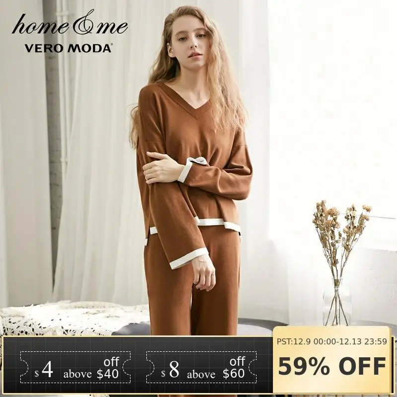 Ceny Vero Moda 2019 nowe dzianiny długie spodnie o kroju boot cut garnitur homewear | 3183K6504