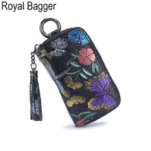 Королевская Сумка-держатель для ключей для женщин, для девочек, натуральная коровья кожа мода, супер популярный многофункциональный автомобильный держатель для пакетов в стиле ретро