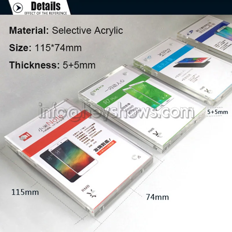 Купить 10 Pcs Acrylic Price Tag Holder Lable Security Display Stand For Mobile Cell Phone Camera MP4 Tablet Retail Shop  Безопасность и | Сенсор и детектор (32739375036)