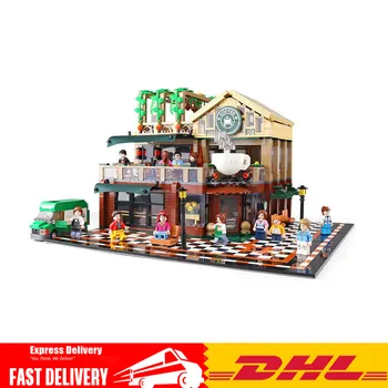 

SEMBO 2059 PCS 601093 Creative City Street Architecture View Coffee House Building Blocks Model Bricks Toys Gift for Children