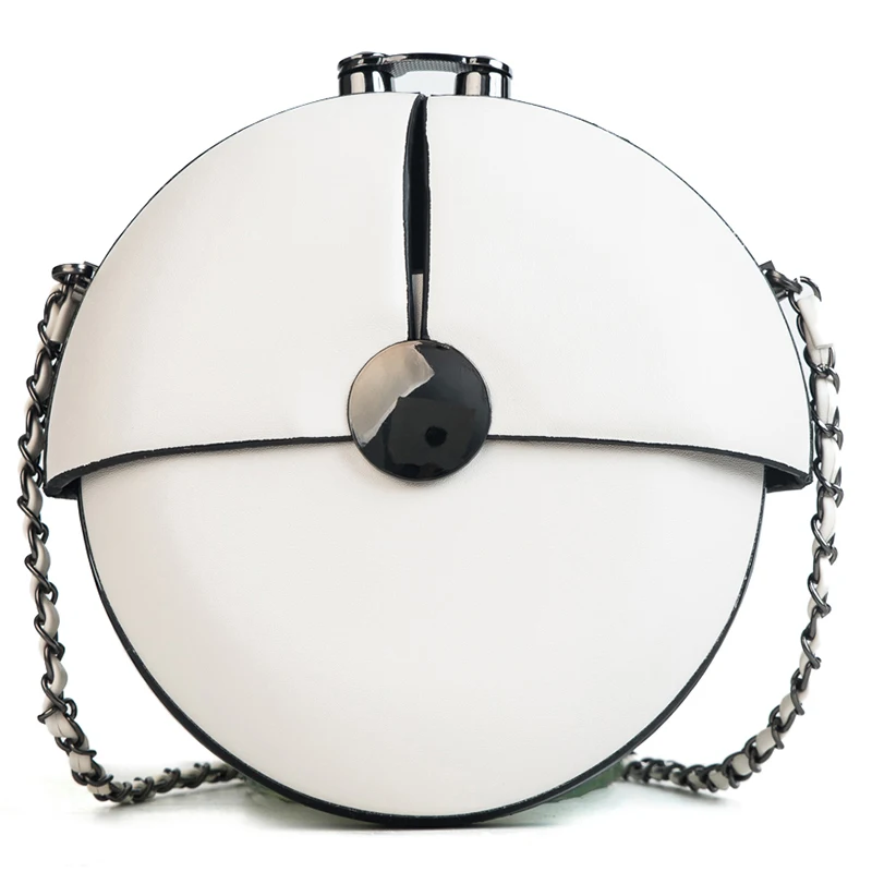 

Creative Shoulder Bag Women's Round Messenger Bag Cross Design Leather Stitching Diagonal Cross-body Bags Fashion Women Bags