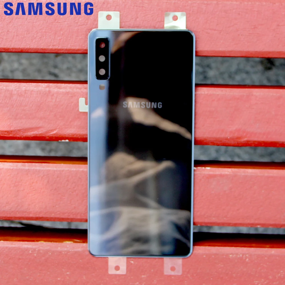 Оригинальный чехол для задней батареи SAMSUNG Задняя стеклянная крышка Samsung Galaxy A7 2018