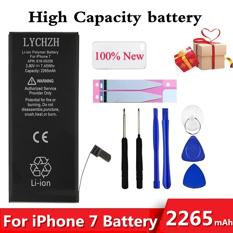 Аккумулятор высокой емкости 2265 мАч для iphone 7 аккумулятор 7G iphone7G батареи