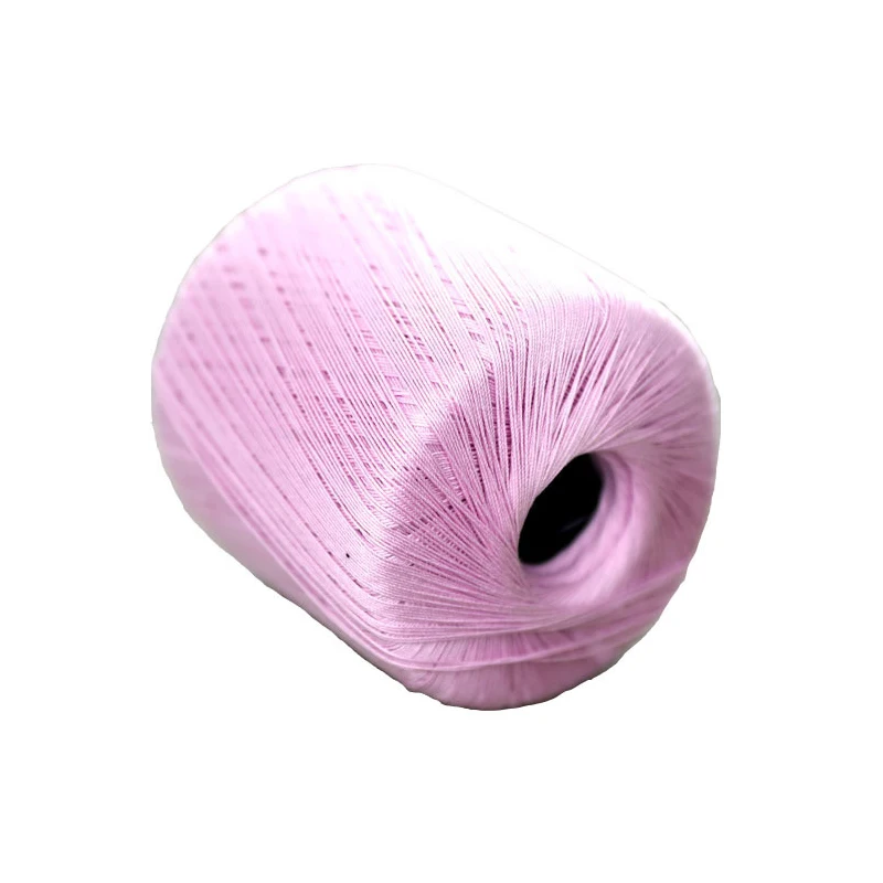 QZLKNIT No. 8 Pure color lace yarn Delicate luster 100% cotton fine yarn summer DIY Hand Knitting Crochet tablecloth yarn 6