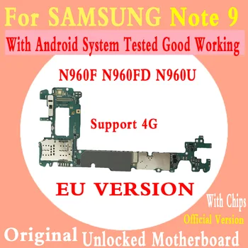 

Original unlocked For Samsung Galaxy Note 9 N960F N960FD N960U Motherboard for Galaxy Note 9 128GB Main logic board Eu Version
