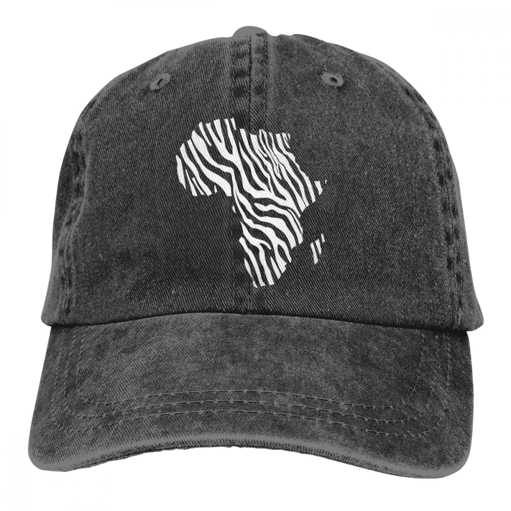 Зебра полоса Африка Casquette черный унисекс Мужские Женские джинсовые бейсболка с ремешком кепки Регулируемый Гольф папа шляпа