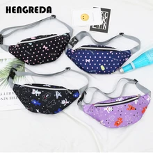 Напечатанная поясная сумка, Женская поясная сумка, красочная сумка для девочек, сумка для путешествий, детская мультяшная поясная сумка, праздничная сумка для мобильного телефона, кошелек