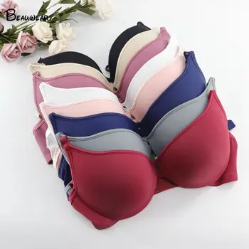 

Beauwear Basic Beauty Underwire T-shirt Bras Smooth Push Up Seamless Brassiere Comfort Lingerie Plus Size bh 46B 44B 42B 40B