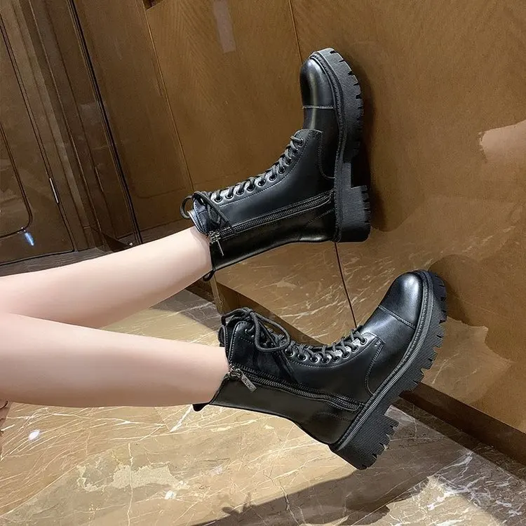 New Black Martin Boots Women's Fashion 