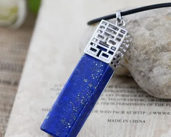 

925 Sterling Silver atmospheric section of lapis lazuli Double Happiness female money 046123