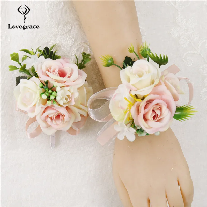 Corsages Boutonnieres Wedding Groom Bride Bridesmaid Wrist Corsage