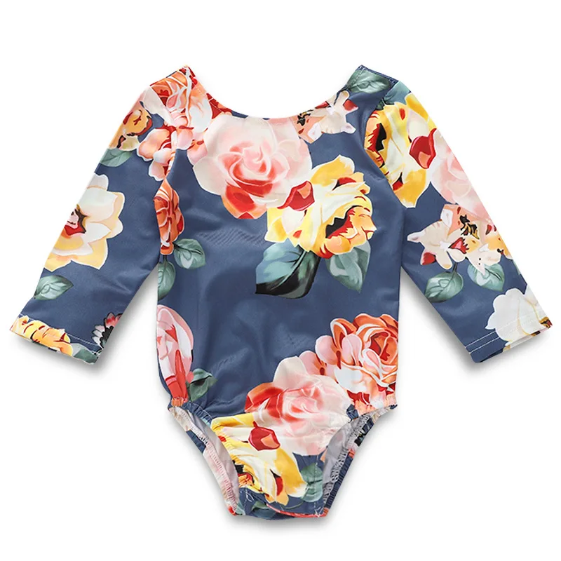 Baby Long Sleeve Newborn Onesie Boy Girl Bodysuit Floral Printed Infant