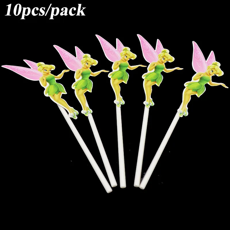 10 Pieces Lot Fee Cloche Cupcake Topper Enfants Decorations De Fete D Anniversaire Fee Cloche Gateau Decorations Fee Cloche Decorations De Fete Aliexpress