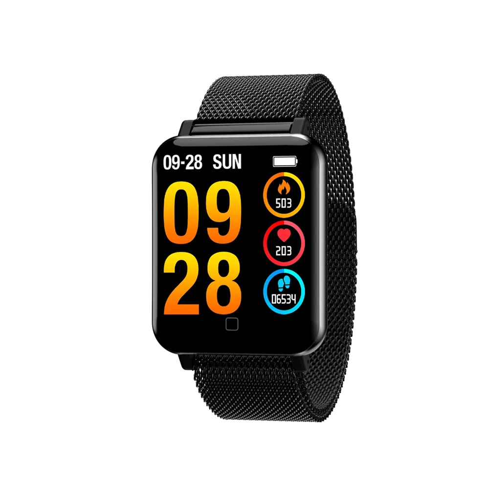 Смарт-часы фитнес-трекер кровяное давление Bluetooth часы Smartwatch Шагомер монитор сердечного ритма спортивный ремешок для IOS Android