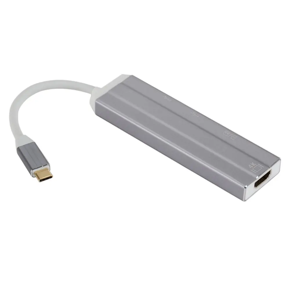 Считыватель карт type-C концентратор 6 в 1 type-C в Hdmi с Tf безопасной цифровой считыватель карт памяти зарядка PD