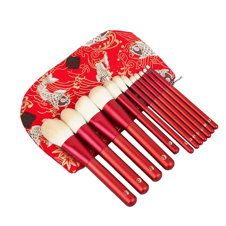 

Alimice Chinese Styels 12 PCS Makeup Brushes Set For Foundation Powder Brush Eyeshadow Concealer Lip Eye Cosmetics Beauty Tools
