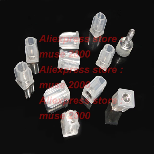 

M5 screw feet pad 10x10mm tube plug pre enbedded nut M5 plug plastic pad Screw-in Furniture Table Leg Adjustable Levelling Glide