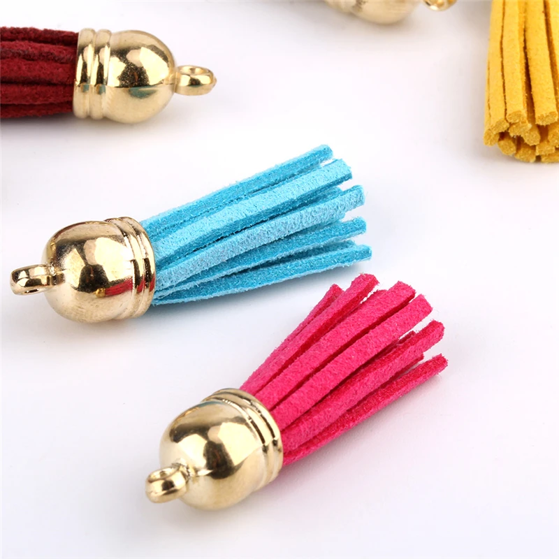 Wholesale 1000pcs Mini Suede Tassel Silver Caps DIY Leather Tassels Pendant For Key Rings Earring Cellphone Crafts Decoration