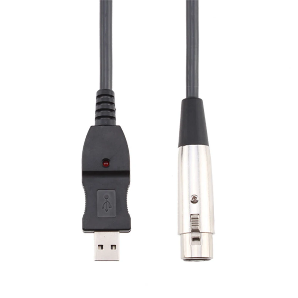 USB микрофонный кабель 3 м микрофонный кабель USB для компьютера, чтобы Микрофон XLR соединения фута, компьютерный кабель