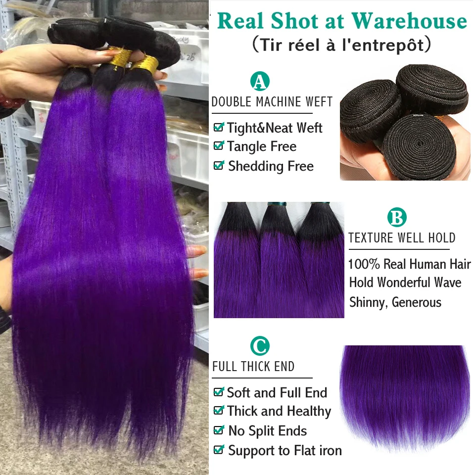 Remy Brazilian Bone Straight Human Hair Weave Two Tone Colored Ombre Bundles 1/3/4 Pcs human hair extensions human hair bundles human hair bulk