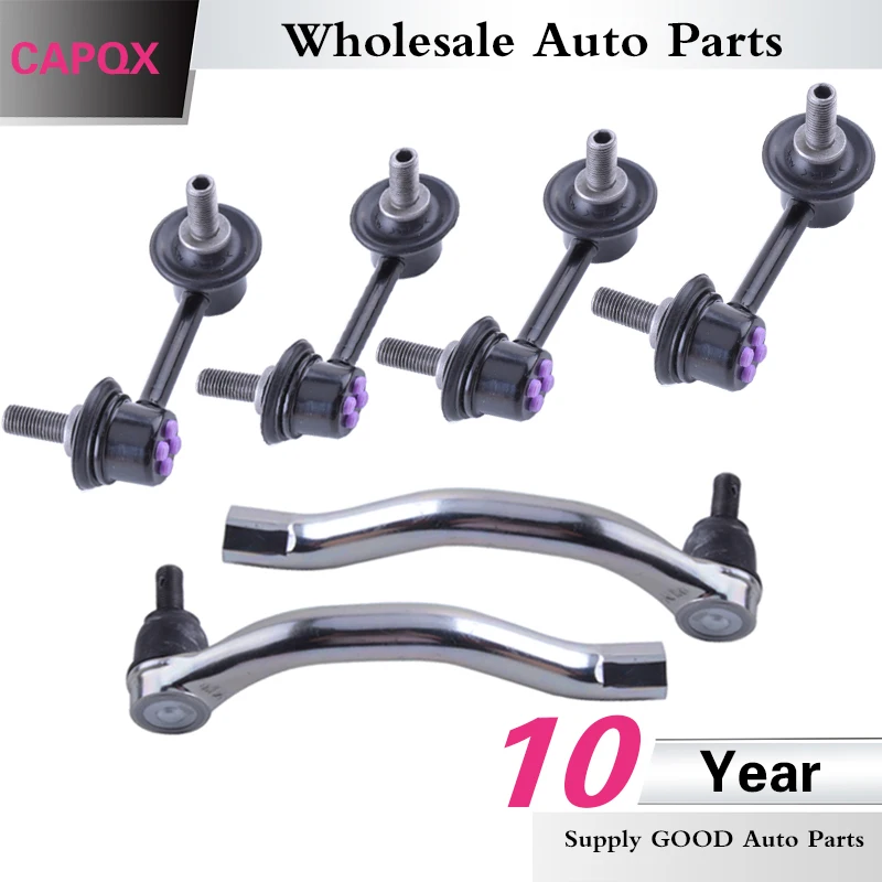 ROADFAR Front Left Right Sway Bar End Link Outer Inner Tie Rod Ends Compatible fit 2006-2011 for Honda Civic 6pcs Suspension Set of 6