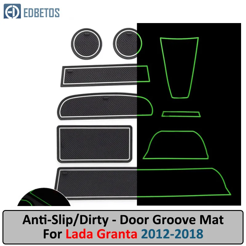 

Door Groove Mat For LADA GRANTA 2012-2015 2016 2017 2018 Anti-Slip Mat Gate Slot Coaster Anti-Dirty Mat LADA GRANTA Accessories