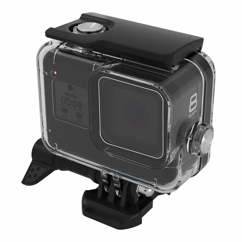 60 м подводный водонепроницаемый чехол для GoPro Hero 8 Защитная оболочка корпус черный объектив камеры Защитная крышка корпус крепление