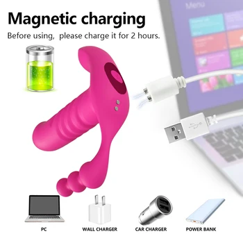 Telescopic Vibrator for Women Panties Anal Beads Butt Plug Vagina Female Dildo Vibrators Sexy Sex Toys For Couple Adult 18 Woman 5