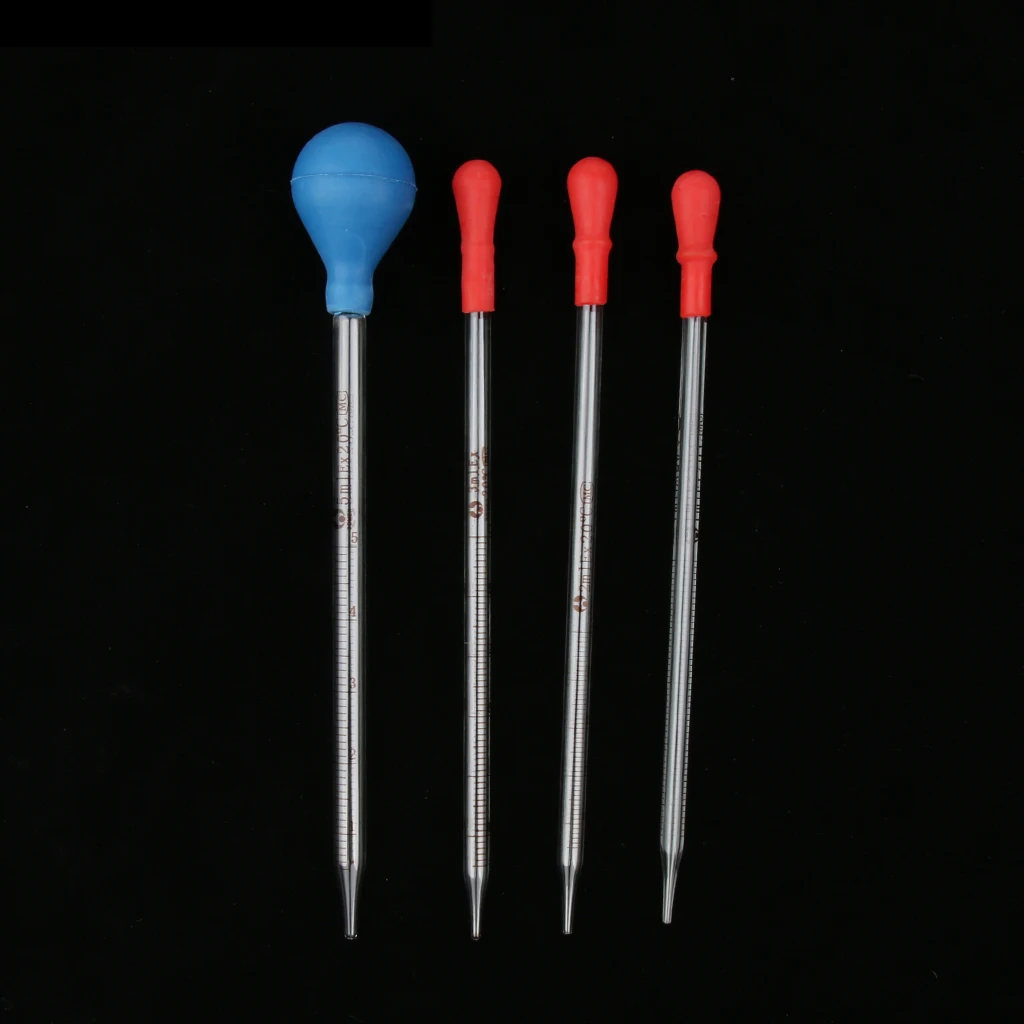

Glass Graduated Pipette Dropper with Rubber Cap 1ml 2ml 3ml 5ml, Clear