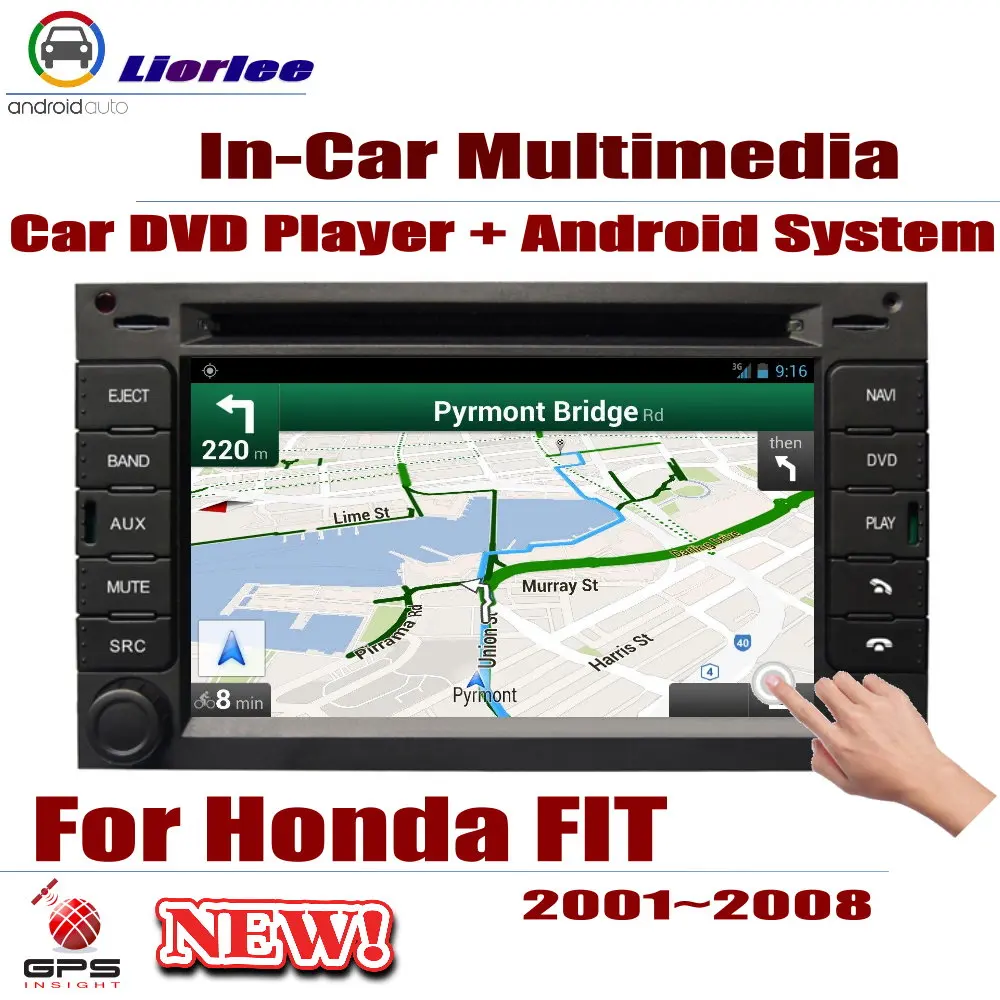 Для Honda FIT 2001 2008 автомобильный Android DVD GPS плеер навигационная система HD экран Радио