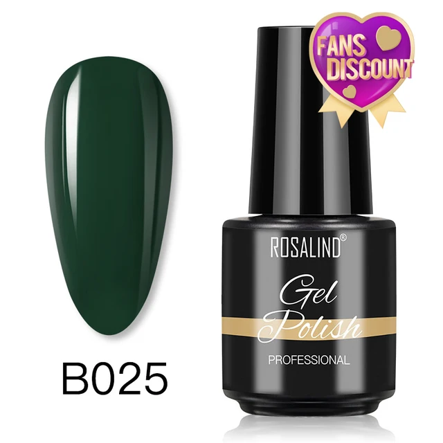 ROSALIND 7ml Gel Polish Semi Permanent Nails Gel Polish Soak Off UV LED Base Top Coat Vernis Nail Art Glitter Gel Varnish SLA-B025