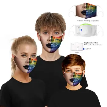 

2020 New arrival digital print protective mask dust proof smog proof mask 5 layers composite with filter protection mask