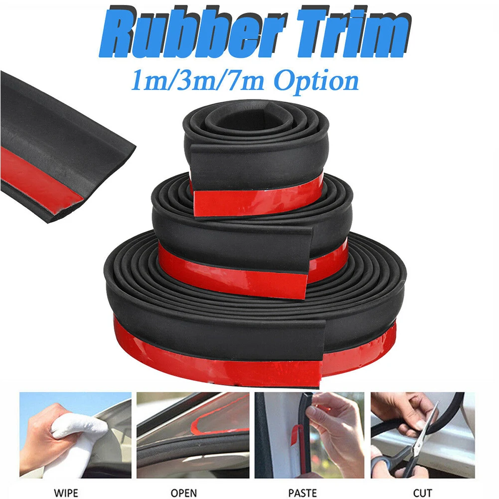 

Full Wrap Rubber Home Edge Portable Garage Door Trim Replacement Bottom Adhesive Seal Strip Multipurpose Weather Dustproof