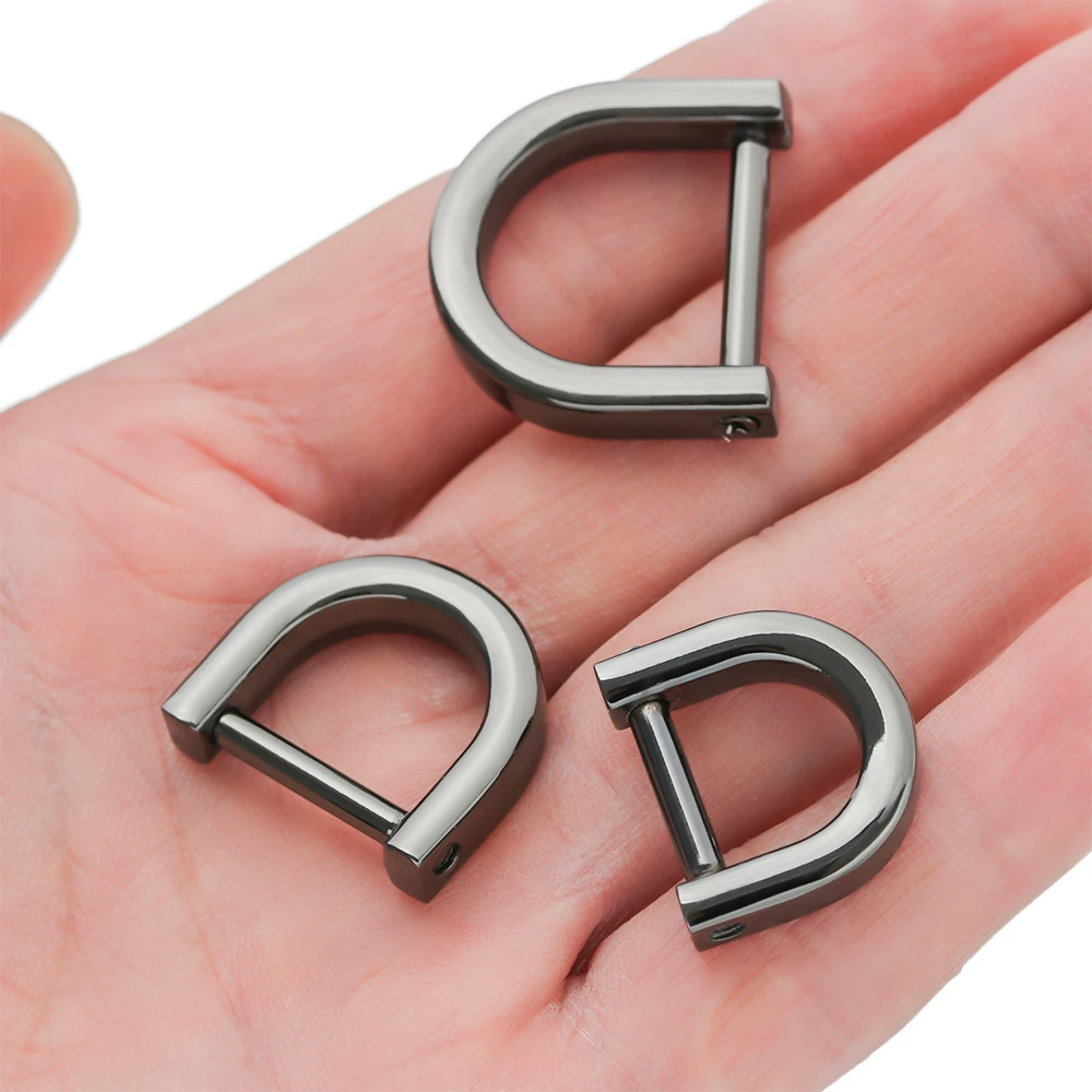 Metal Detachable open screw D Ring buckle shackle clasp for Leather Craft Bag strap belt 1PCS