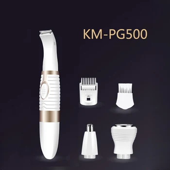 

4in1 Nose Ear Hair Trimmer Kemei Eye Brow Beard Trimer For Men Electric Face Precision For Nose Ear Moustache Battery Operated
