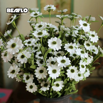 

1 Bouquet 9 Heads Artificial Flowers Silk Daisy Flower Bouquet Fake Flowers Bouquet Flores For Wedding Home Party Decoration