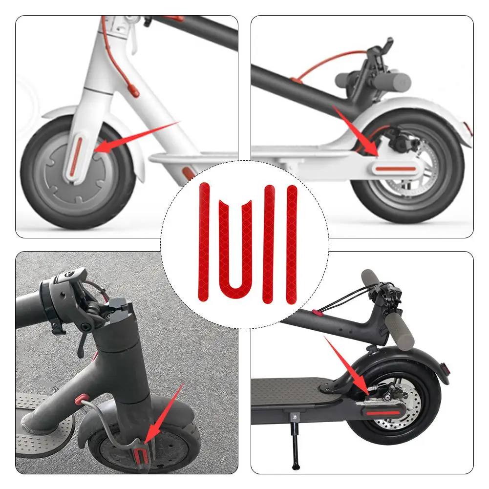 Set de 5pcs Accessoire pour Trottinette Xiaomi Scooter Électrique M365  autocollants，bande anti-collision et fil en spirale - rouge - Skateboard -  Achat & prix