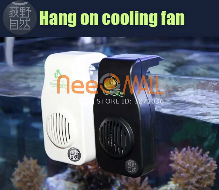 240V Top Adjustable Mini Aquarium Cooling Hang On Fan With ADA Thermometer Water Plant Fish Reef Coral Tank Temperature Reduce