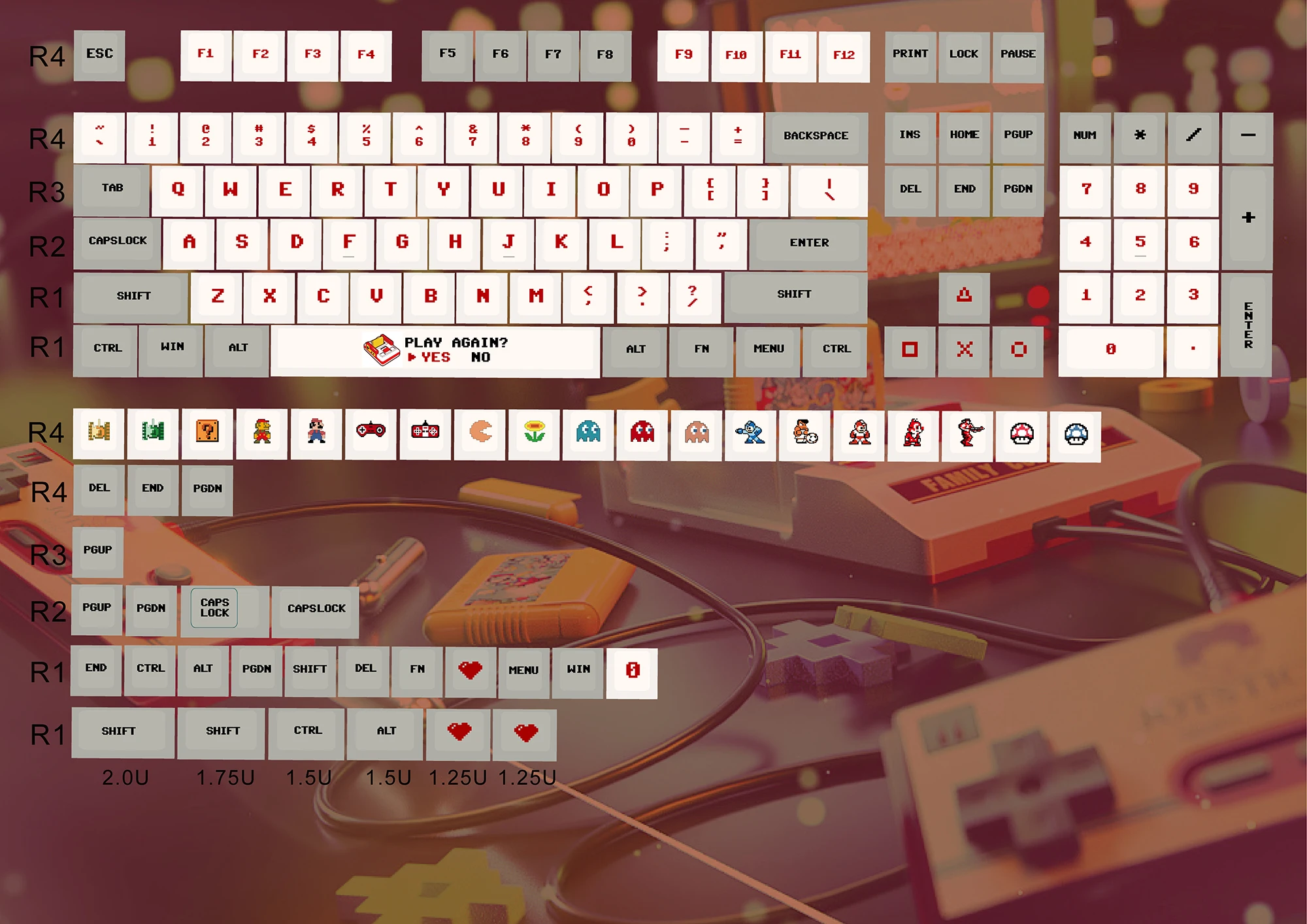 grosso pbt cherry perfil tampões de chave