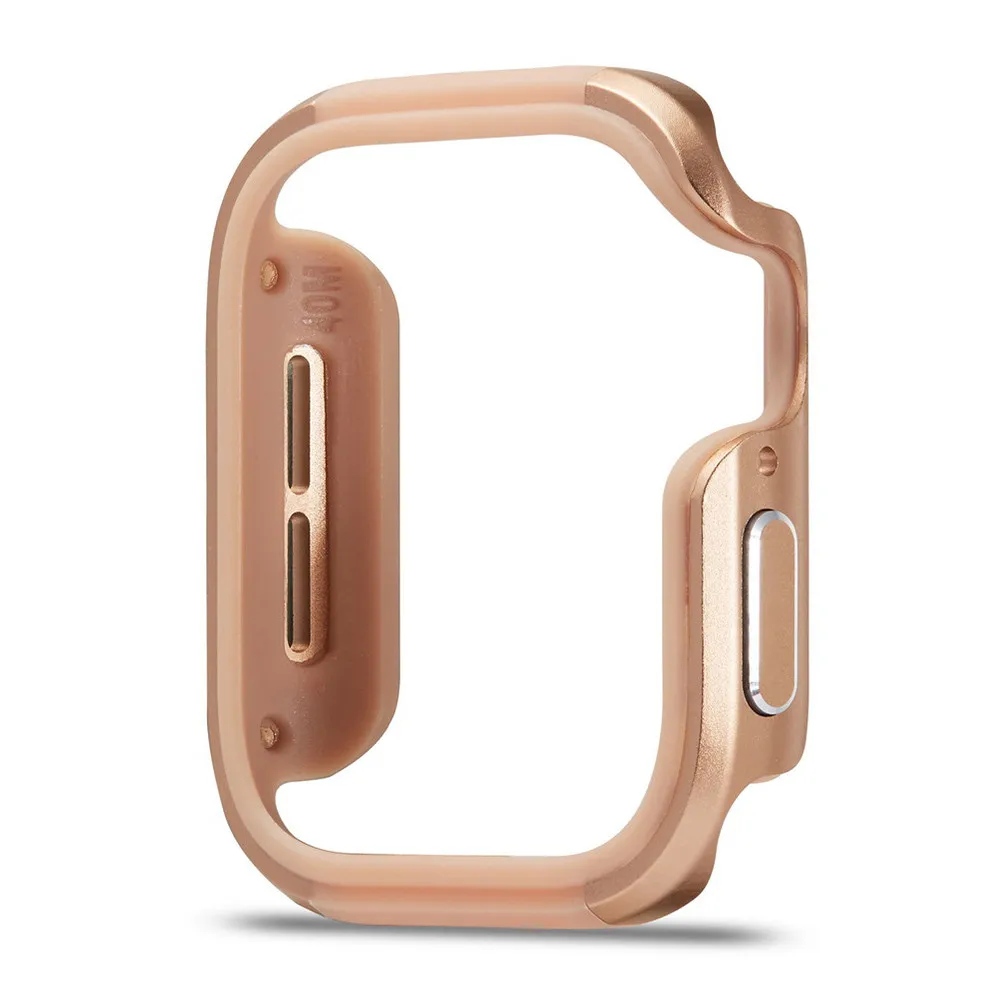 Модный чехол для часов men/We men для iwatch 40 мм 44 мм, бампер из ТПУ+ Алюминиевый металлический защитный чехол для Apple Watch Series 5 4