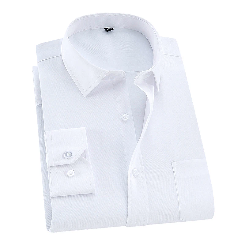 8xl 7xl Men Shirt Long Sleeved Man Business Causal Shirts Twill White Yellow Shirt Brand Formal Shirts Soft DS275 dress shirts men casual shirts