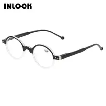 INLOOK, дизайнерские мужские и женские PC Пластиковые очки для чтения, овальные очки, одиночные линзы для чтения+ 1,00~+ 3,50