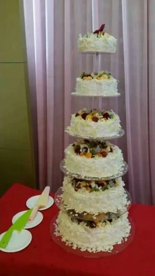 

Free shipping High 20inch 1set 6 tiers Birthday cake display stand display rack wedding dessert cake stand Baked
