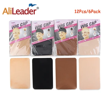 

Alileader Wholesale Deluxe Wig Cap Hair Net For Weave 12 Pcs/6 Pack Hair Wig Nets Stretch Mesh Wig Cap For Making Wigs Free Size