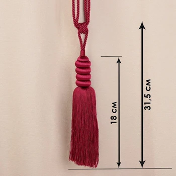

Curtain brush "Nargiz", 70 ± 1 cm, color burgundy