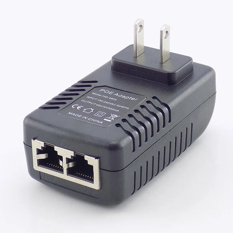 Блок питания 48 В постоянного тока адаптер 24 Вт 0 5 А стандартный Poe для IP камеры
