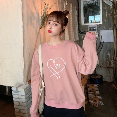 Pink Женские хлопковые толстовки с капюшоном в стиле хип-хоп для мальчиков и девочек в стиле хип-хоп с изображением карты душ персонажа JIMIN RM JUNG KOOK подарок фанов для молодых девушек - Color: Pink