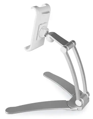 XMXCZKJ Tablet крепление подставка 2-в-1 Кухня стены/столешница крепление подставка для Ipad Планшеты 7-10 дюймов и подходит для всех смартфонов - Цвет: Sliver
