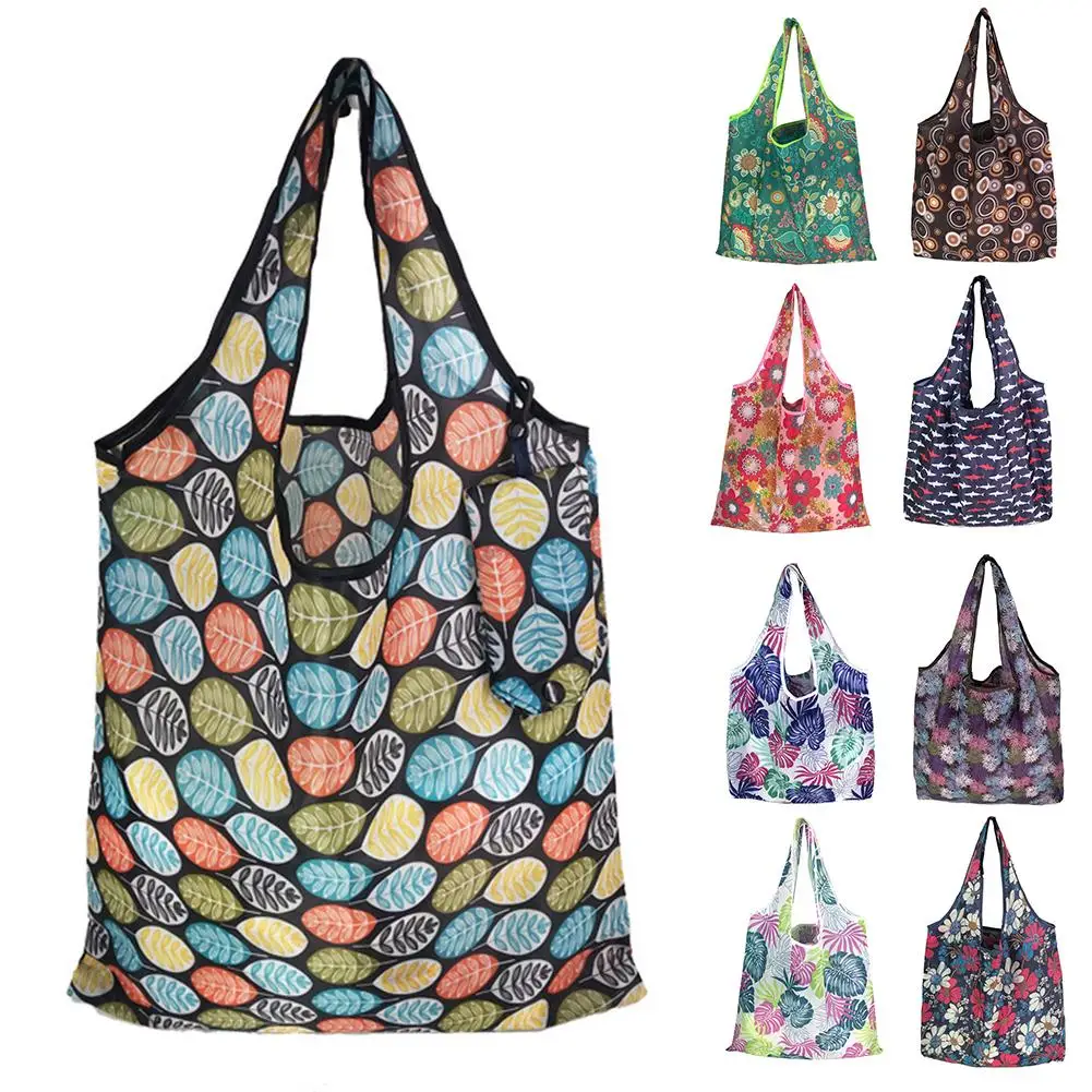 

Stylish Foldable Reusable Eco-friendly Waterproof Supermarket Shopping Tote Grocery Storage Bag
